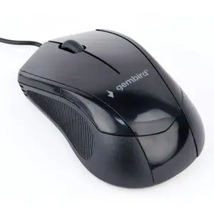 Mouse Gembird MUS-3B-02, 1000 DPI, Optic (Negru)