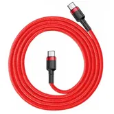 Cablu de date Baseus Cafule Series CATKLF-G09, Type-C - Type-C, 1 m (Rosu)