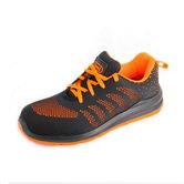 Pantofi de protectie cu bombeu metalic Gantex Petra S1, textil, talpa antiderapanta, antistatica, unisex, primavara-vara, negru si portocaliu, marimea 41