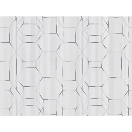 Tapet vinil Dimensions 219600, model geometric, alb/gri, 10 x 0.53 m