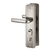 Manere usa metalica, broasca patrata, Thirard Balcani, aluminiu, deschidere dreapta, argintiu