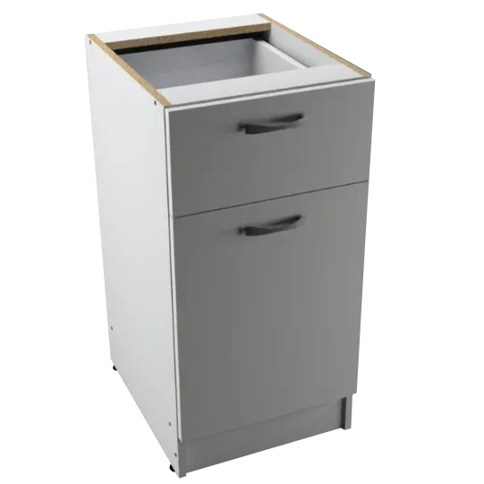 Start corp baza cu 1 sertar si 1 usa, pal melaminat, alb, 80 x 40 x 50 cm
