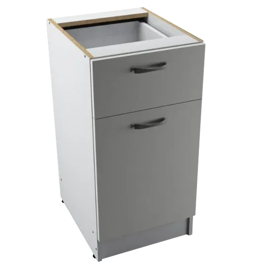 Start corp baza cu 1 sertar si 1 usa, pal melaminat, alb, 80 x 40 x 50 cm