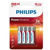 Baterii Philips Power Alkaline LR03P4B/10, AAA, 4 buc