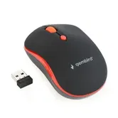 Mouse wireless optic Gembird MUSW-4B-03-R, 1600 DPI, nano Usb (Rosu/Negru)