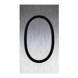 Placa numar 0 argintiu, 15 x 21 cm