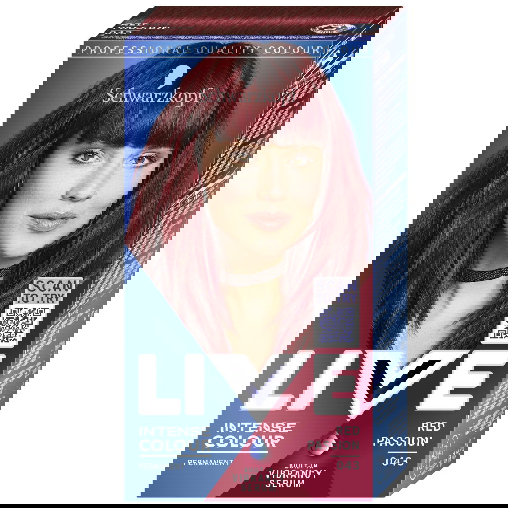 Vopsea de par permanenta 043 Red Passion, 142.5ml, Live