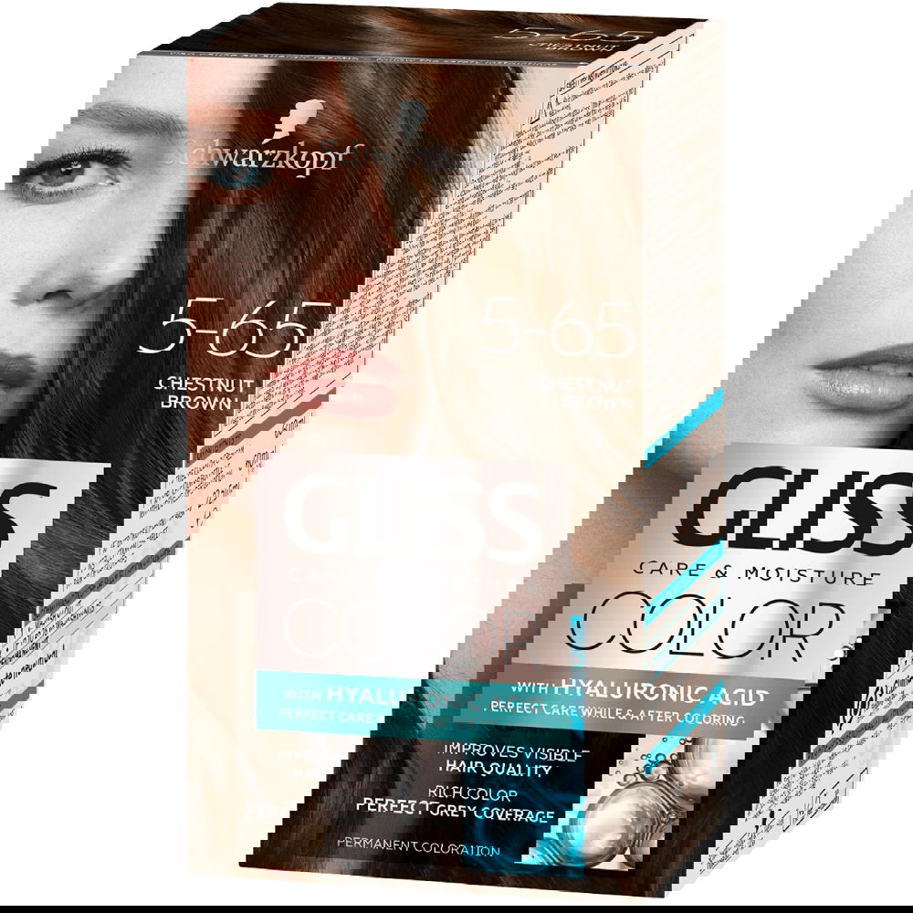 Vopsea de par Color 5-65 Saten Castaniu, 143ml, Gliss