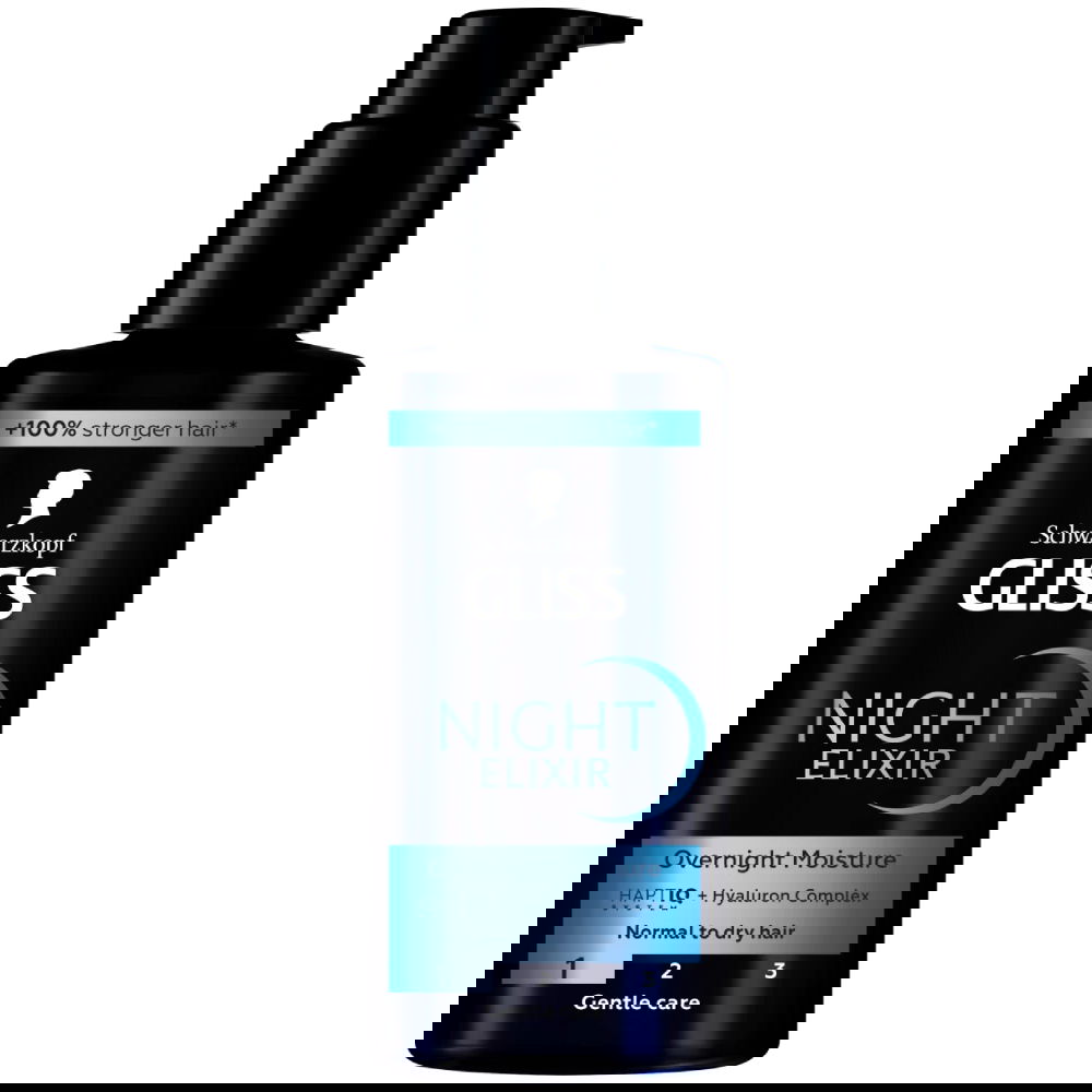 Ser tratament pentru par normal spre uscat Night Elixir, 100ml, Gliss