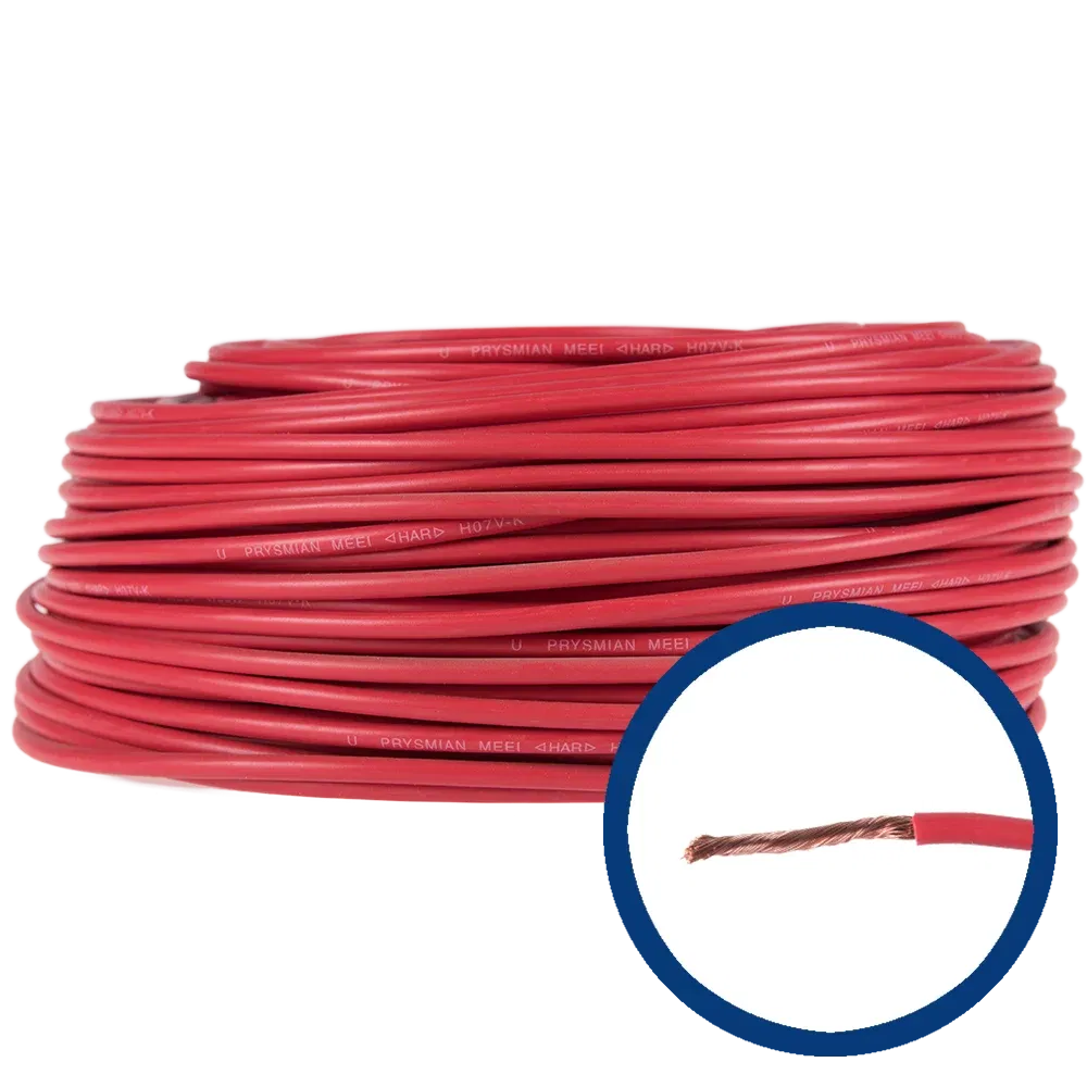 Cablu electric MYF (H05V-K) 6 mmp, izolatie PVC, rosu