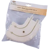 Cot final sina tavan SH2, stanga / dreapta, PVC, alb, 2 canale
