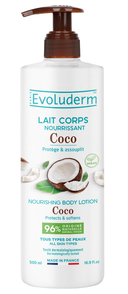 Lapte de corp hranitor Coco, 500ml, Evoluderm
