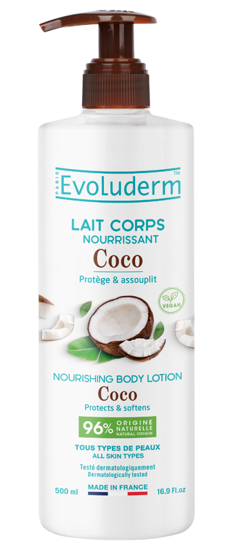 Lapte de corp hranitor Coco, 500ml, Evoluderm