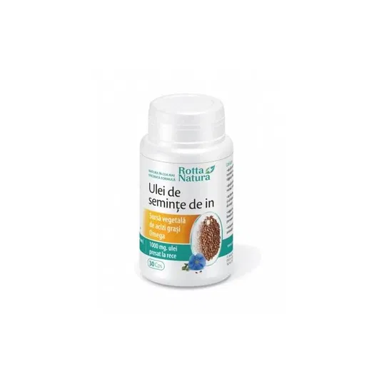 Ulei de seminte de in 1000mg 30cps - Rotta Natura