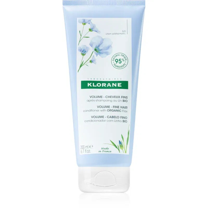 Klorane Flax Fiber balsam pentru par fin 200 ml