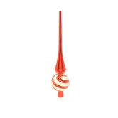 Varf pentru bradul de Craciun, rosu + argintiu, plastic, 28 cm