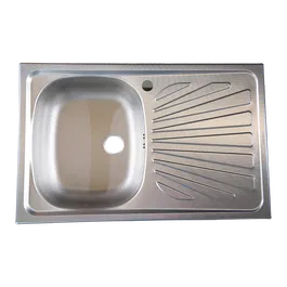 Chiuveta bucatarie Pyramis Creta, inox, 1 cuva stanga, 755 x 480 mm