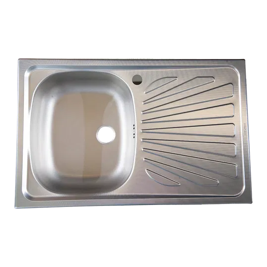 Chiuveta bucatarie Pyramis Creta, inox, 1 cuva stanga, 755 x 480 mm