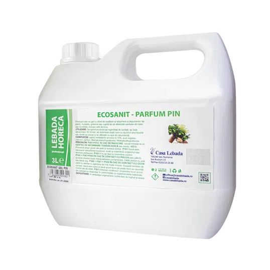 Detergent pentru obiecte sanitare Lebada Ecosanit, pin, 3l