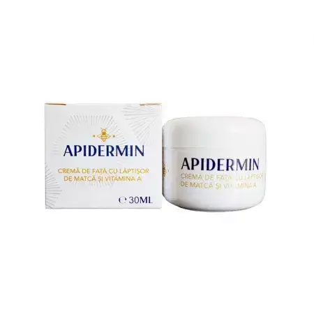 Crema de fata cu laptisor de matca si Vitamina A Apidermin, 30 ml, Complex Apicol Veceslav