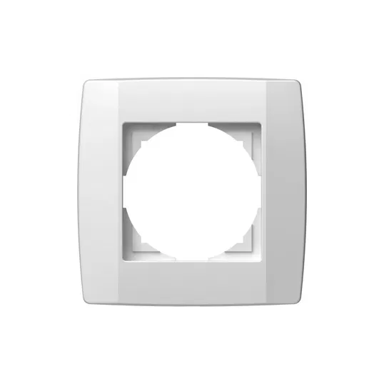 Rama decorativa simpla TEM, Logiq, 1 modul, plastic, polar white