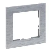 Rama intrerupator Legrand, New Suno, 1 modul, plastic, aluminiu periat