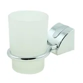 Suport simplu pentru pahar Ferro Cascata E03 , crom, alb