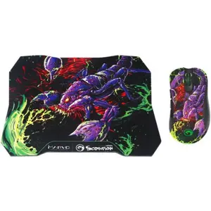 Kit Mouse si Mousepad Marvo M603 + G20, Iluminat, 6400 DPI (Multicolor)