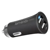 Incarcator Auto Lemontti LIA2UN3A, 3.4A, Dual USB (Negru)