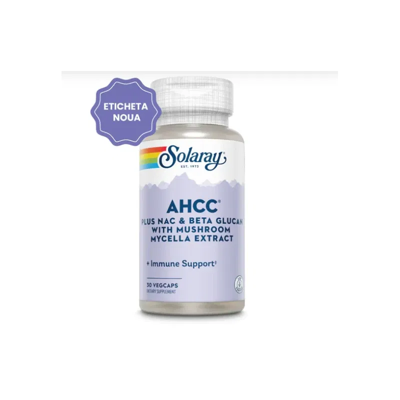 AHCC plus NAC&Beta Glucan 30tb - Solaray - Secom