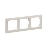 Rama de aparataj Legrand New Suno, 3 module, PVC, bej