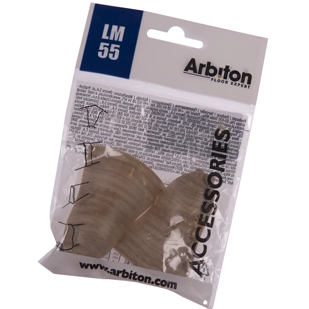 Set colt exterior plinta Arbiton LM 55, stejar Liverpool, PVC, 55 x 26 mm, 2 bucati/set