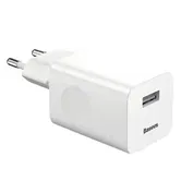 Incarcator Retea Baseus Quick Charger CCALL-BX02, Single USB QC3.0, pentru Incarcatoare Wireless (Alb)