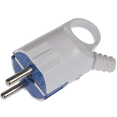 Stecher schuko cu inel Lohuis, iesire laterala, IP20, 250V, alb