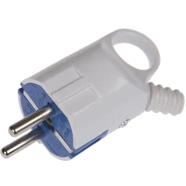Stecher schuko cu inel Lohuis, iesire laterala, IP20, 250V, alb