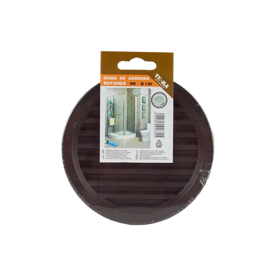 Rama aerisire TE-MA Romania, plastic, maro, 120 mm