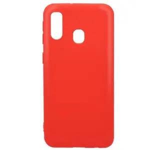 Protectie Spate Lemontti Silky LEMHSA40R pentru Samsung Galaxy A40 (Rosu)