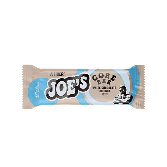 Baton proteic cu aroma de White Chocolate Joe`s Core Bar, 45g, Weider