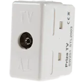 Priza modulara TV 20228, alba