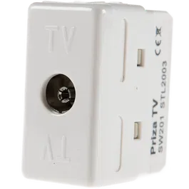 Priza modulara TV 20228, alba