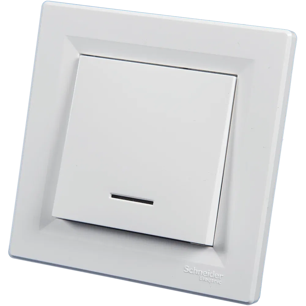 Intrerupator cap scara cu LED Asfora, Schneider EPH1500121, alb