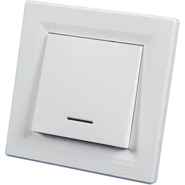 Intrerupator cap scara cu LED Asfora, Schneider EPH1500121, alb