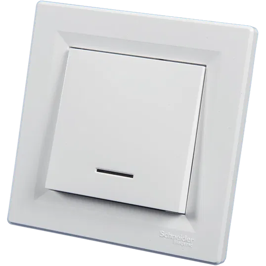 Intrerupator cap scara cu LED Asfora, Schneider EPH1500121, alb