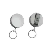 Breloc retractor cu clema Thirard Balcani, PVC, nichelat, 120 cm