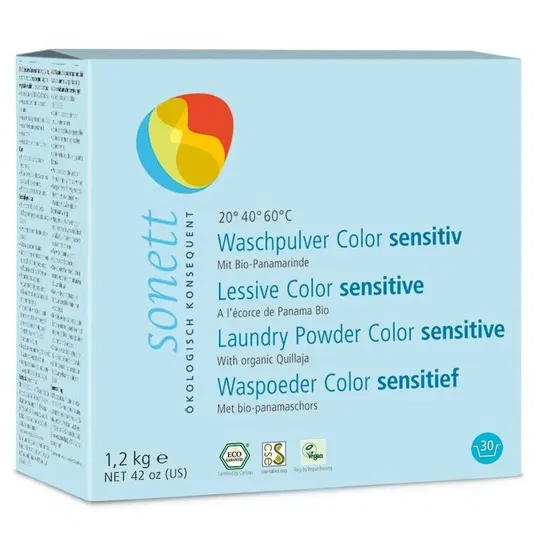 Detergent ecologic praf pt. rufe colorate, neutru 1.2k - Sonett
