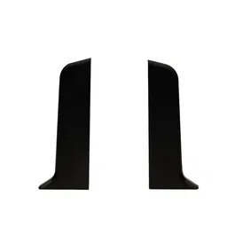 Set terminatie plinta parchet stanga/dreapta Set, onyx 10456-6019, gri inchis/negru, PVC, 52 x 22.5 mm, 4 bucati/set