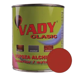 Vopsea alchidica Vady clasic, pentru lemn/metal/zidarie, interior/exterior, maro roscat, 0,6 l