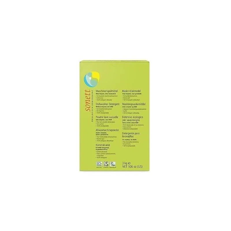 Detergent ecologic praf pt. masina de spalat vase 3kg - Sonett