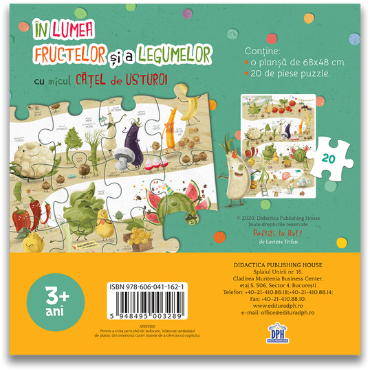 In lumea fructelor si a legumelor cu micul catel de usturoi - Puzzle gigant | Didactica Publishing House