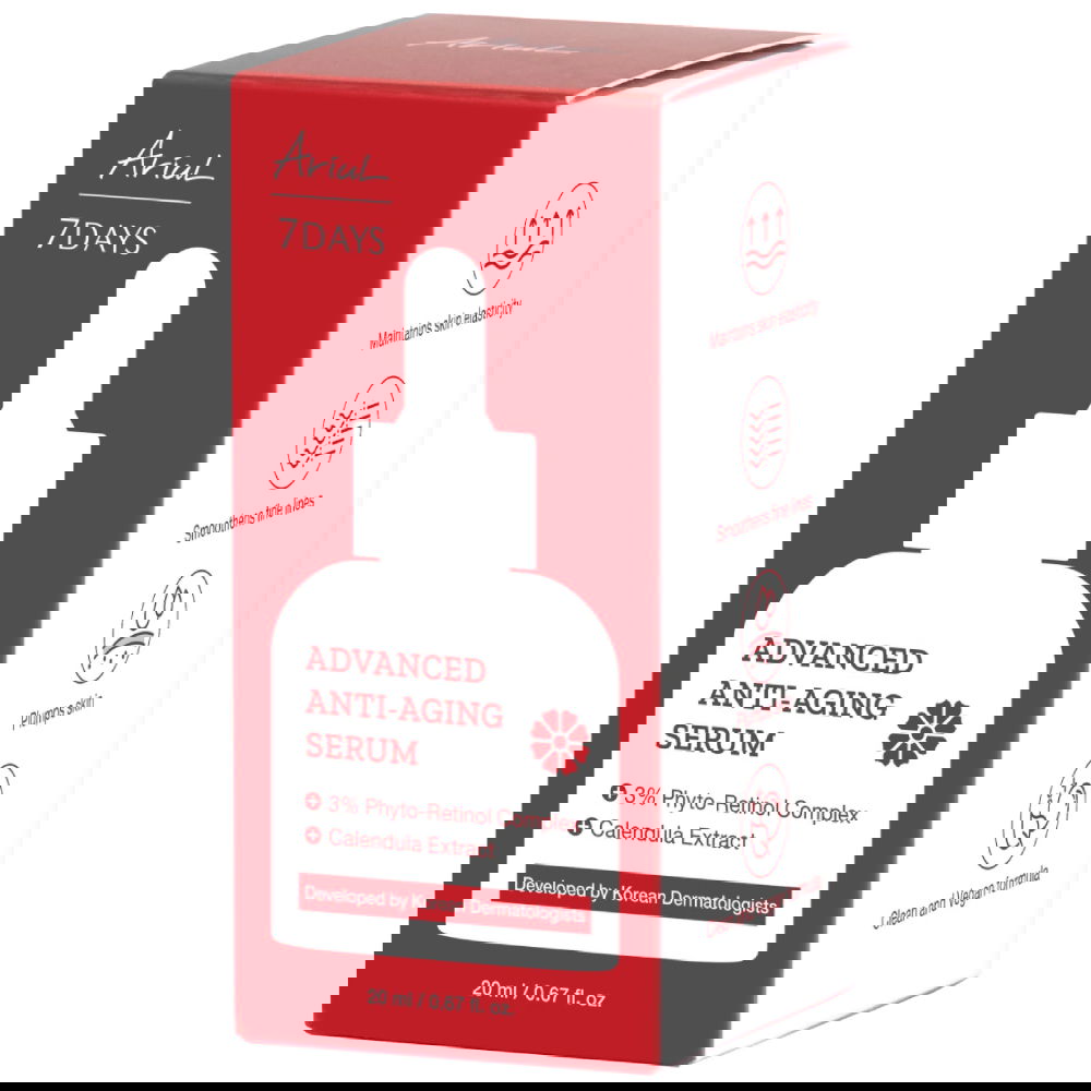 Serum cu complex de fito-retinol 3% si extract de galbenele 7 Days Advanced Anti-Aging, 20ml, Ariul